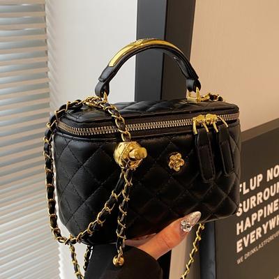 Handtragbare Retro-Mode-Box-Tasche, kleine duftende Wind-Rhombus-kleine quadratische Tasche, High-End-Einzelschulter-Damentasche