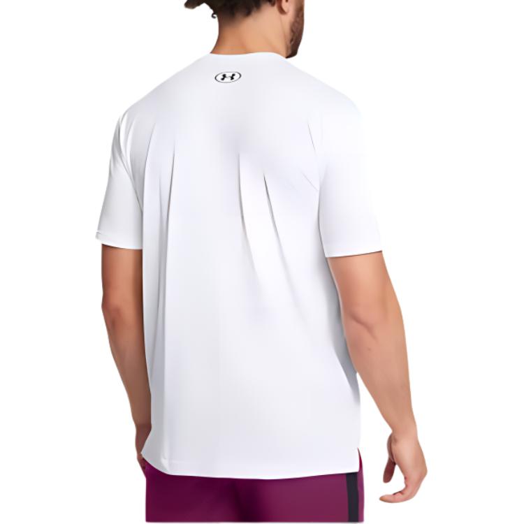Under Armour Johnson Serisi Desenli Esnek Antrenman Tişörtü Erkek Üst Beyaz 1386891-100