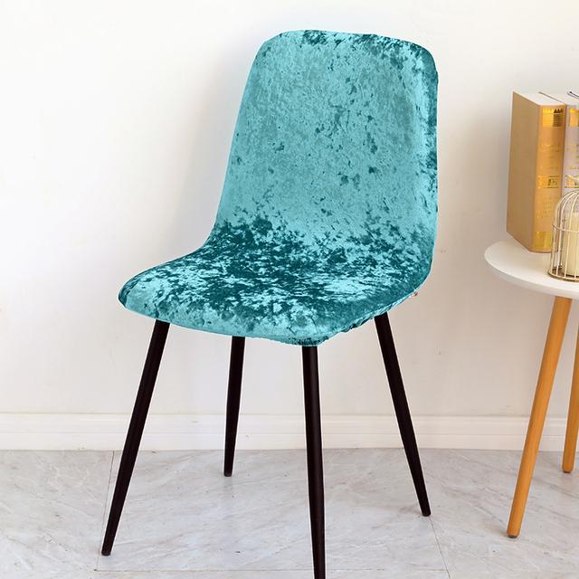 Huse pentru scaune din țesătură din catifea strălucitoare, 1 bucată, huse pentru scaune de bar, huse pentru scaune de dimensiuni scurte, pentru sufragerie