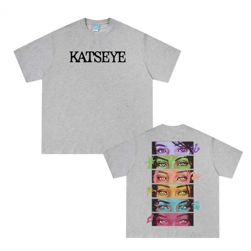 Hot Sale KATSEYE Grunge Graphic Print T-shirt Men Women Loose Casual High-street Y2K Hip Hop Harajuku Fashion Oversized Cotton Soft Top Summer New Tee