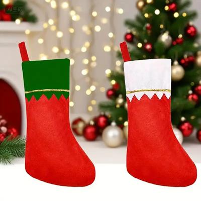 Christmas Fireplace Hanging Stocking Holiday Decoration Gift Bag for Party Display Festive Ornament Christmas Home Decor Scene