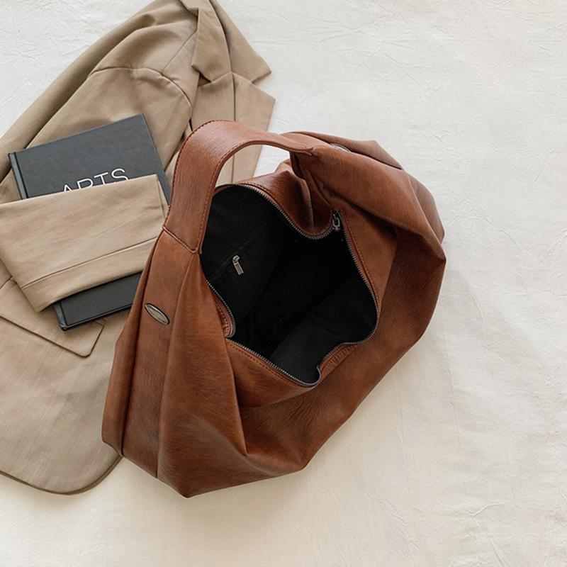 Big Black Shoulder Bags for Women Large Hobo Shopper Bag Solid Color Quality PU Leather Crossbody Handbag Lady Travel Tote Bag
