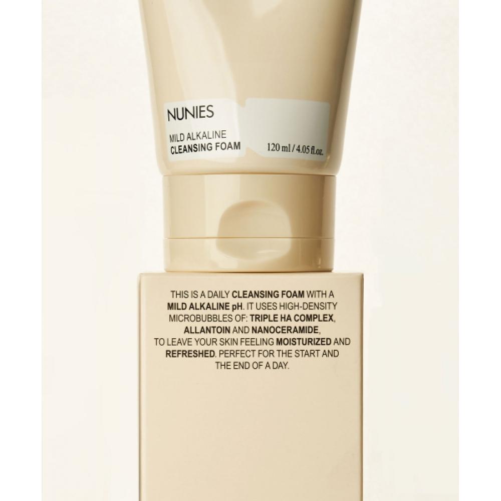 Nunies Slightly Alkaline Cleansing Foam Hyaluronic Whip 120ml