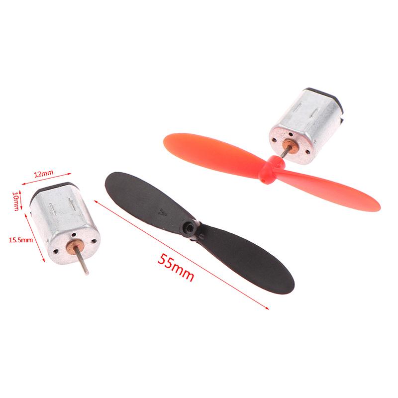 2Pcs N20 Dc Motor With Black Red Propeller Cw Ccw Model Airplane Helicopter Fan Diy Dropshipping