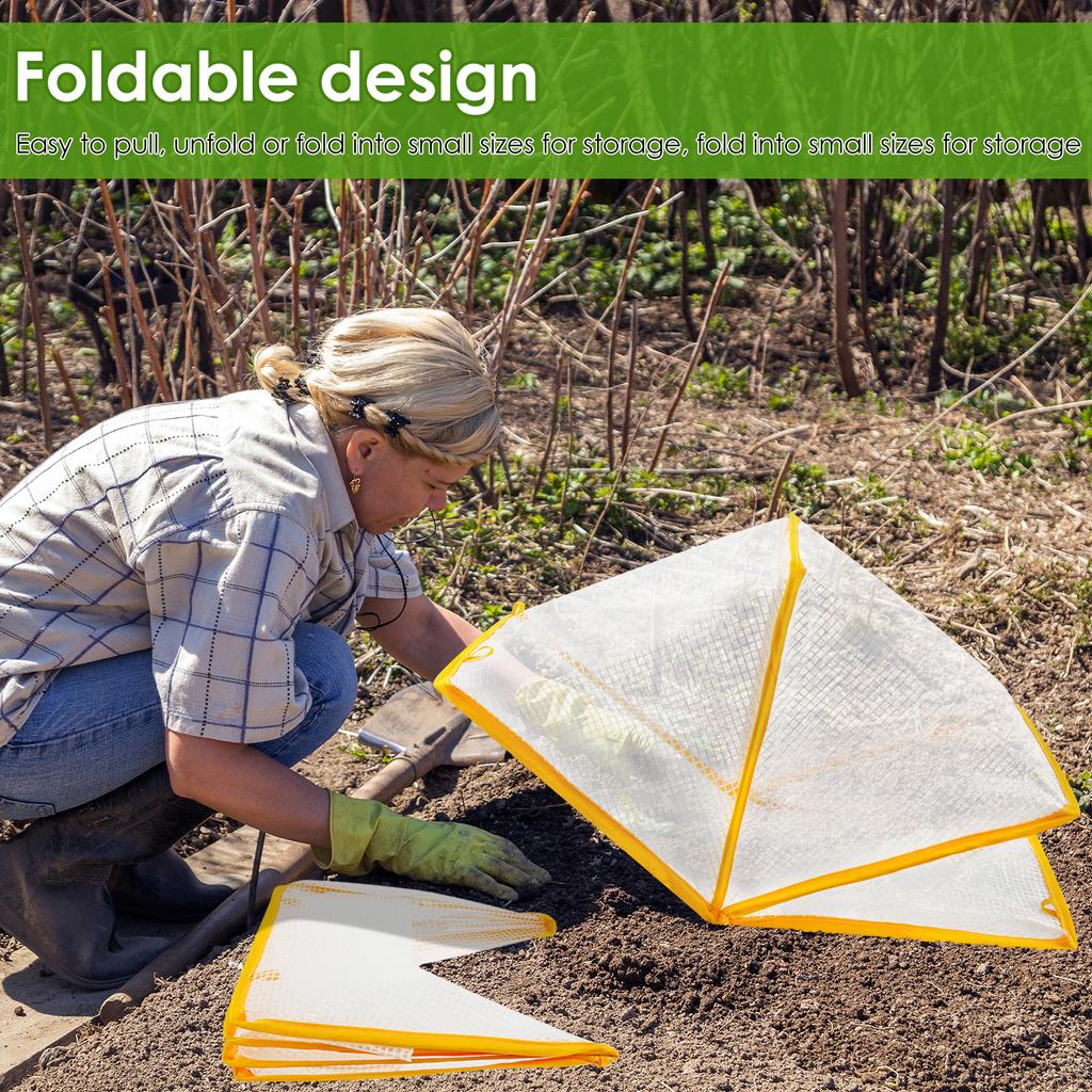 1/2Pcs Foldable Plant Protection Cover Transparent Versatile Greenhouse Thermostatic Seedling Insulation Cover for Gardens NEW