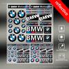 Naklejka motocyklowa z czarno-białym logo BMW z okazji 50-lecia, odpowiednia na bak paliwa samochodu, kask, walizkę, dekoracja sypialni