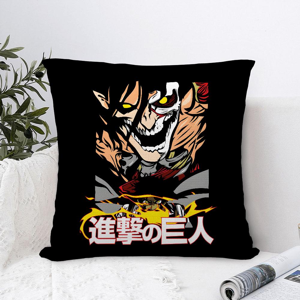 Nordic A-Attack On T-Titan Pillow Case Sofa Decorative Home Double-Sided Printing Short Plush Cushion Cover Throw Pillow Cover