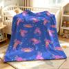 Axolotl Swim Flannel Blanket Warm Soft Halloween Christmas Couch Warm Cozy Decorative Decor Gift for All Season