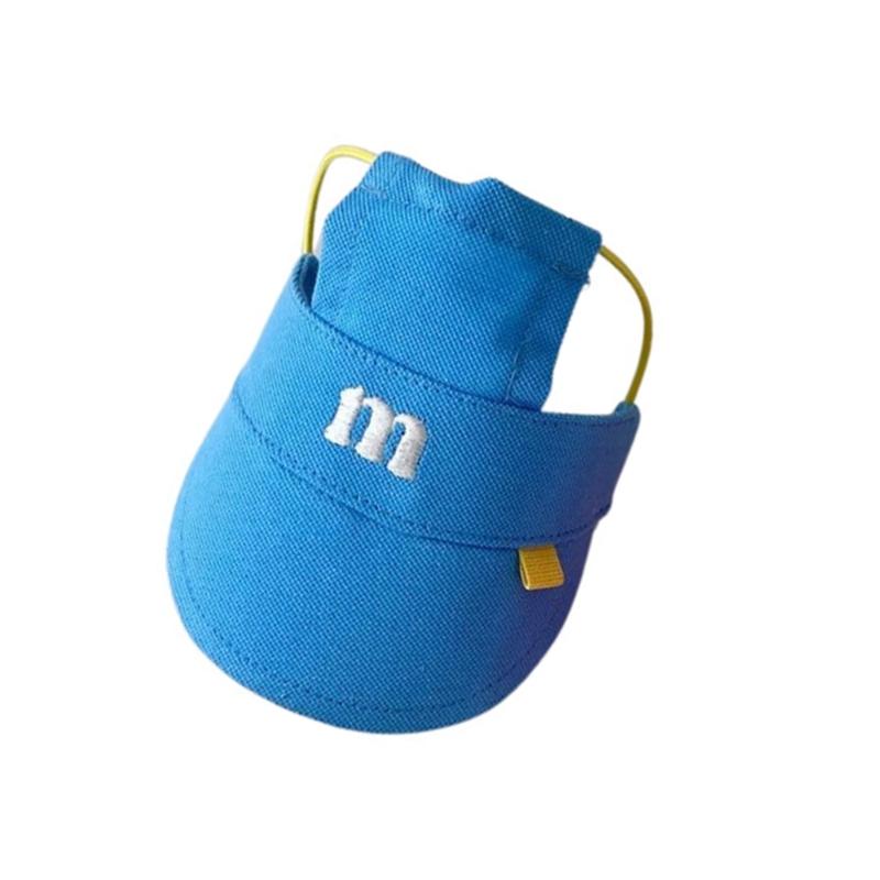 Embroidery Pet Sun Hat For Dog Cats With Adjustable Belt Breathable Headwear Sunproof Hat Pet Fashion Accessory