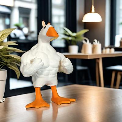 Funny Creative Muscle Duck Home Decoration Garden Decoration Home Resin Crafts Wholesale