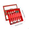 6 Count Christmas Flatware Set Spoons and Forks for Celebrations Beverages Desserts