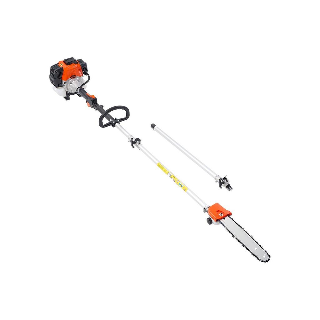 Gas Pole Saw, 33CC 2 Stroke Gas Powered Pole Saws with 35.6 Cm Cutting Bar, Cordless Tree Trimmer with 850ml Fuel Tank, 2.2 To 2.94 M Extendable,