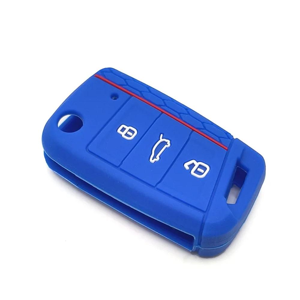 Für VW Golf 7 GTI POLO T-Cross T-Roc Touran Tiguan Skoda Octavia Rapid Kodiaq Fabia Seat Ibiza Leon Ateca Arona Schlüsselhülle Abdeckung