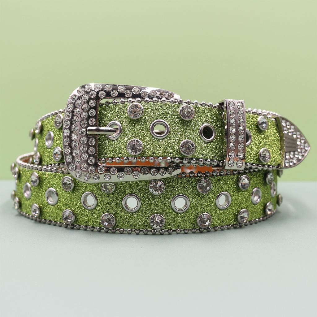 Trendiger Persönlichkeitsgürtel Freundin Punk Girl Chic Kopfnieten Strassgürtel Gothic Maisgürtel