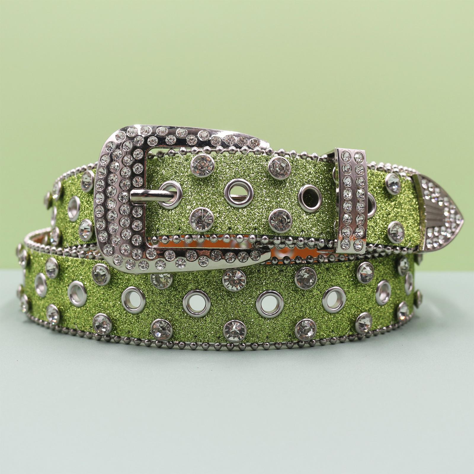 

Модный ремень для личности Подруга Панк Девушка Шик Головная заклепка Стразы Ремень Готический Пояс из кукурузы 125cm