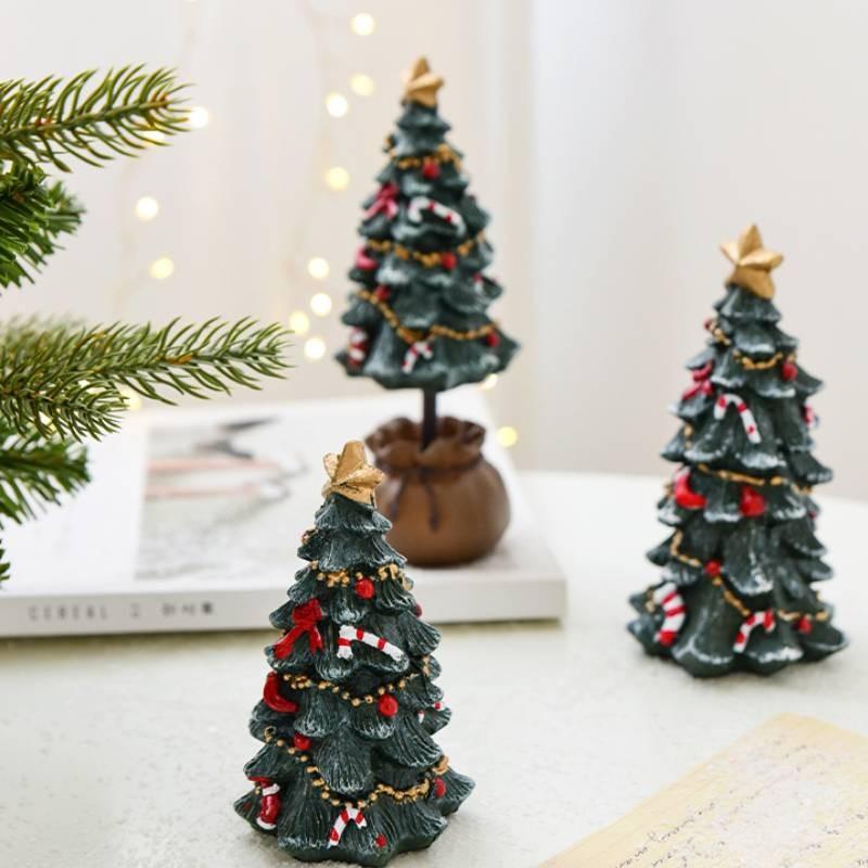 Trees Office Christmas Decorations Figurines Model Decor Festival Party Gift