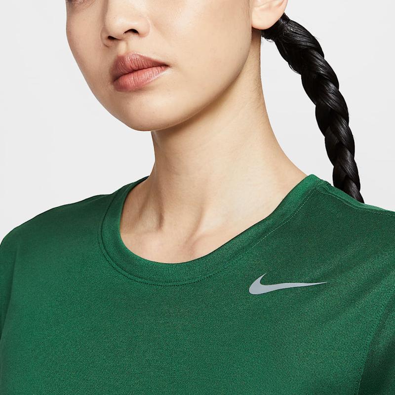 Nike Dri-Fit Team Legend Quick-Dry Comfortable Crew Neck Short Sleeve T-Shirt Women T-Shirts Canyon-Green IB8899-341