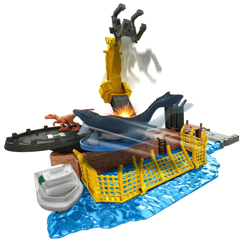 

Mattel Мир Юрского периода (МИР ЮРСКОГО ПЕРИОДА) Новый игровой набор с мини-фигурками Ruler Rampage! Мозазавр [От 4 лет] HFF11
