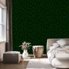 Bottle Green Leather Wallpaper, Green and Black, 50x1000