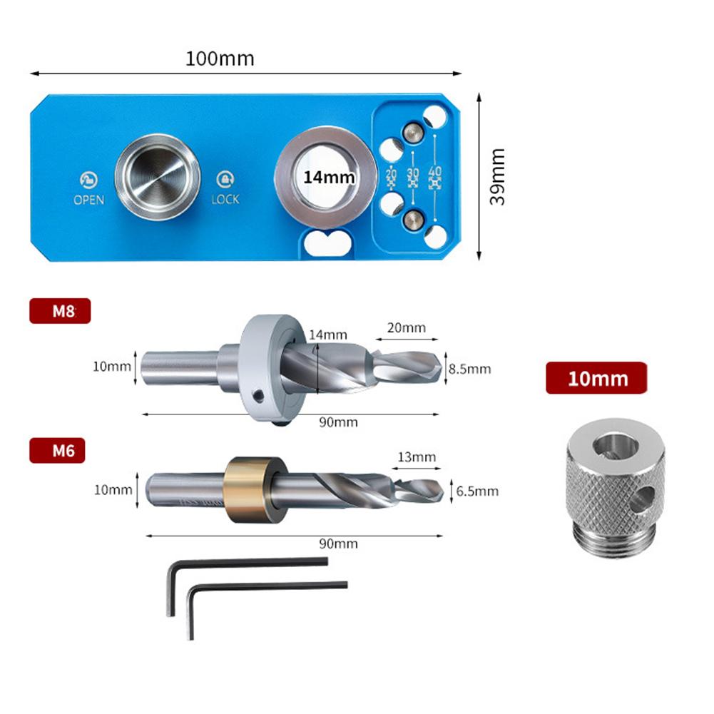 Aluminum Profile Drilling Guide Tool M8/M6 Step Drill Bit For 20/30/40 Series Drilling Locator Punching Tool Woodworking Tool