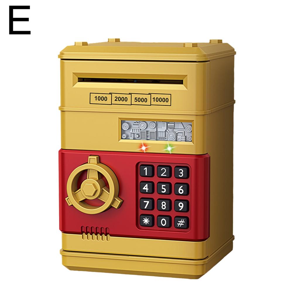 Креативная копилка Электронный банкомат Копилка с паролем Мини-сейф Монеты Накопление наличных Копилка Замок Копилка-банкомат Детский подарок жёлтый