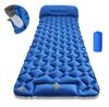 Outdoor Camping Inflatable Mattress, Foot Step On Automatic Inflatable Mattress, Press Rhombus TPU with Pillow Camping Tent Sleeping Mat
