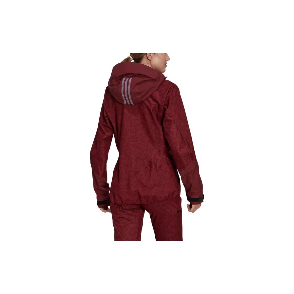 Adidas Terrex W Trk Primekn A Logo Print Outdoor Sports Hooded Jacket Women Jacket Brick-Red HE2295