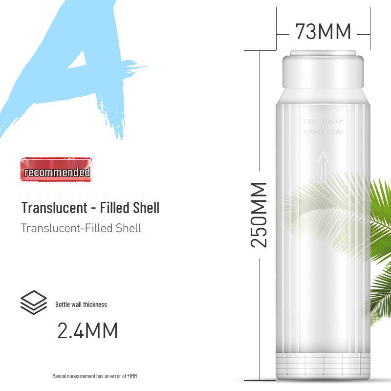 10-inch Transparent Filter Bottle with Inner Liner and Barrel, 250mm
