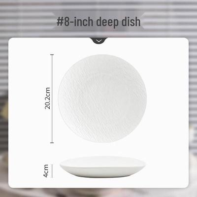 Nordic Black & White Ceramic Deep Plate