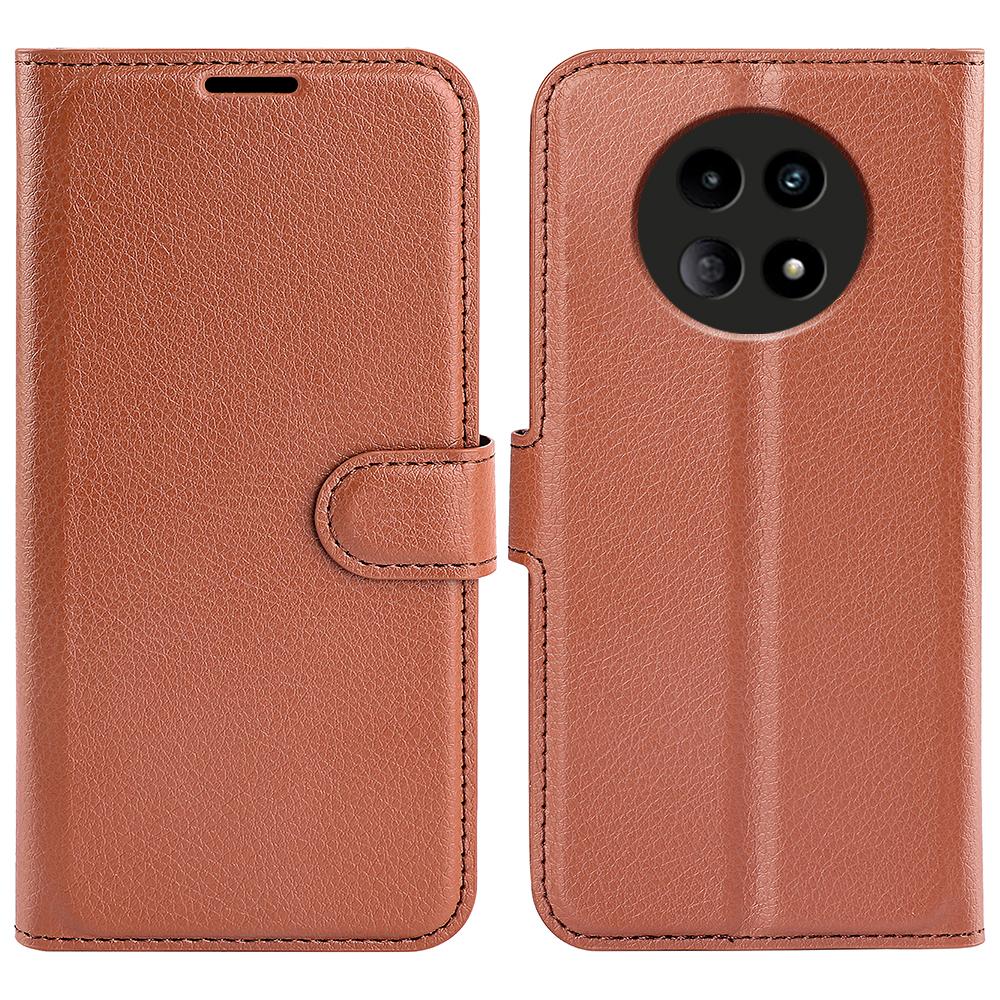 For Realme 12 5G Case Litchi Texture Wallet Cell Phone Cover with Magnetic Clasp