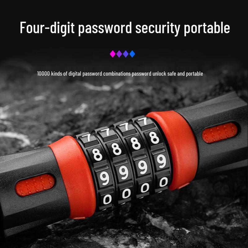 SolarStorm 4-Digit Password Bicycle Chain Lock