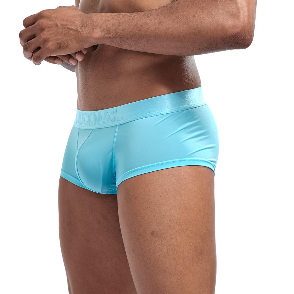 Boxer JOCKMAIL Low Waist Solid Colour Microfibre Men's Underwear Sports Breathable Trunks
