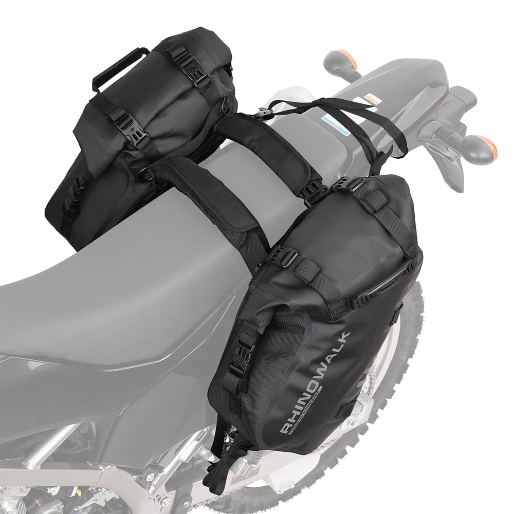 Rhinowalk Motorcycle Saddle Bags Waterproof Shockproof Motor Side Bags Shoulder Bags Motorbike Pannie 18L (9L*2) for Most Adventure and Sport Bikes Mo