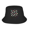 Bubble Tea Pattern Bucket Hat Panama Bob Hats Outdoor Cool Reversible For Summer Beach Fishing Unisex Fisherman Caps