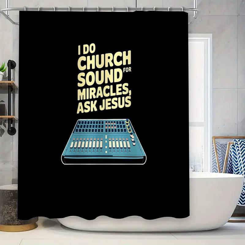 

Vintage Synth Music Shower Curtain Retro 80S Analog Keyboard Backdrop Washroom Decor Vaporwave Aesthetic Home Decor W60H190(CM)-1 Pcs
