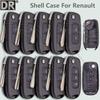DR Replacement 2/3 BTN HU56R/HU179/VA2/VAC102/NSN14 Flip Car Key Shell Case For Renault Logan Duster Sandero Oroch Without PCB