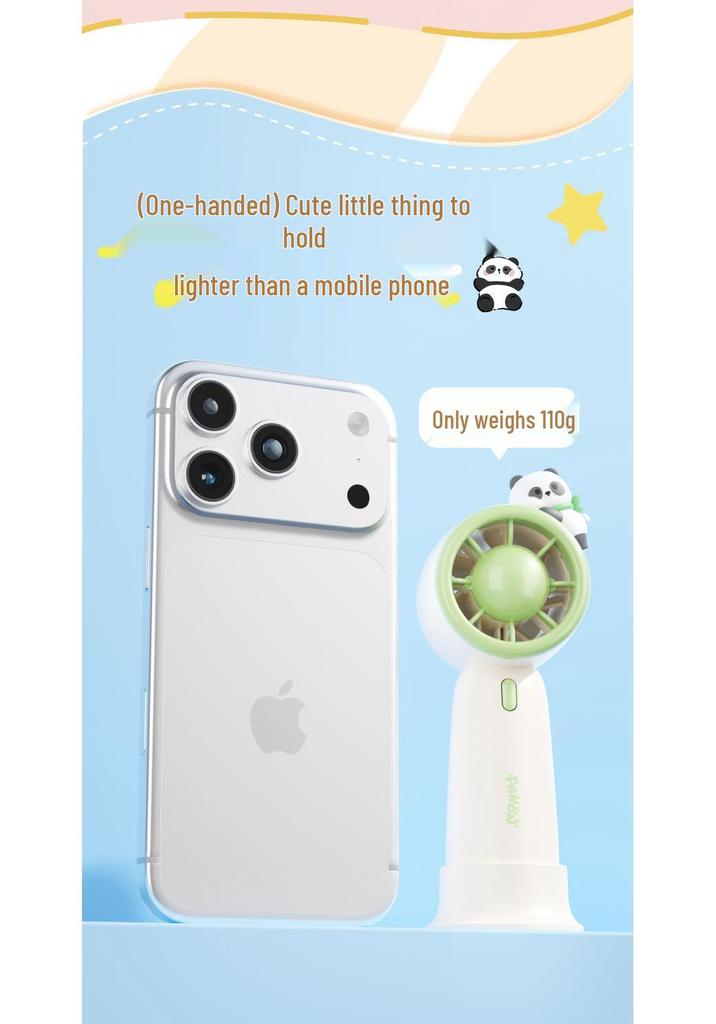 Cartoon Mini Portable USB Rechargeable Handheld & Desktop Silent Fan
