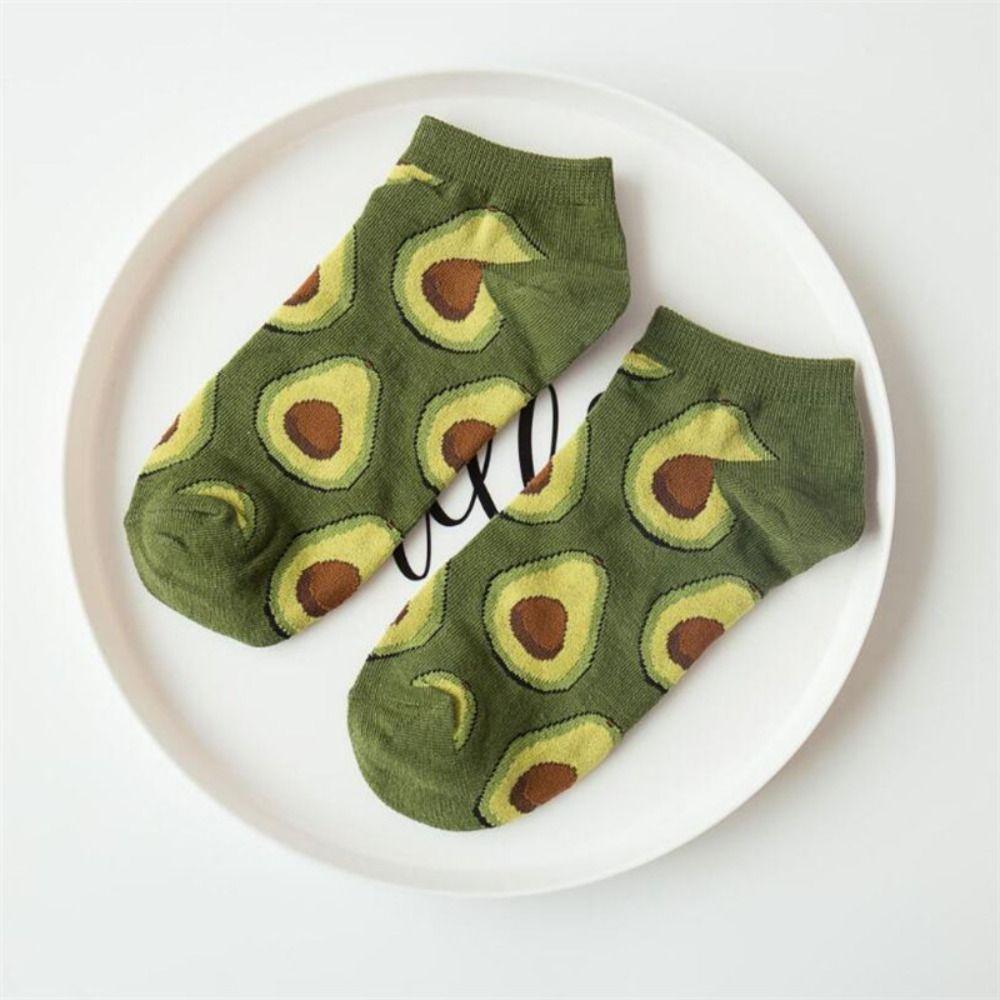 5Pairs Cheese Cookies Mid Tube Socks Cotton Food Pattern Socks Fashion Cartoon Short Socks  Female