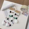 Ladies Spring and Summer Thin New Pure Cotton Cartoon Boneless Pile Socks