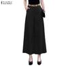 ZANZEA Women Casual Elastic Waist Loose Wide Leg Pants