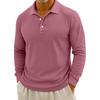 Men's Casual Solid Color Button Long Sleeve Top