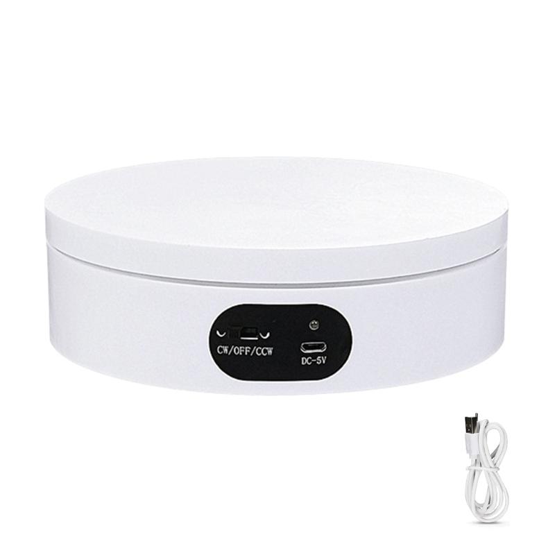 

Smart Electric Turntable Jewelry Holder Automatic Rotating Platform 15s/turn Low Noise for Photography Studio Work 12cm