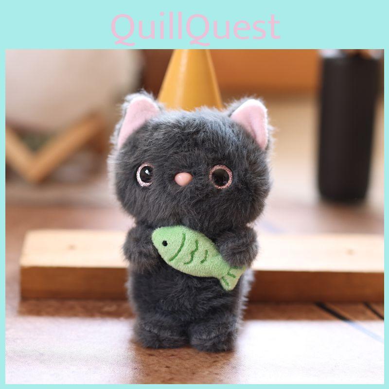 Plush Cat Keychain With Pp Cotton Filling For Bag Decoration And Gift Idea