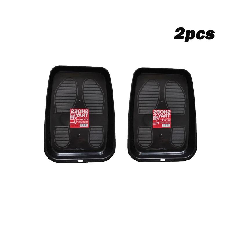 1/2/4pcs Portable Shoe Storage Tray Plastic Durable Shoe Storage Container Car Interior Shoe Storage Box Vehicle Organizer