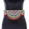 Bohemian Multicolored Beaded Belt Handwoven Adjustable Waistband For Women Ethnic Style Festival Accessory