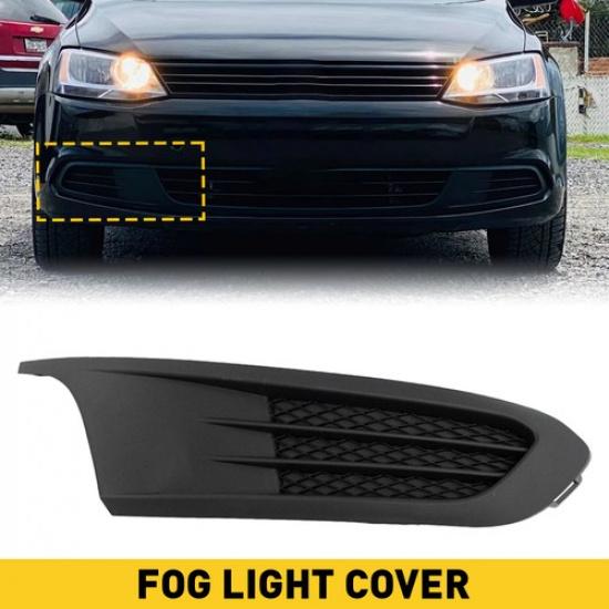 Front RH Passenger Side Bumper Fog Light Holes Cover ABS For 2011-2014 VW Jetta