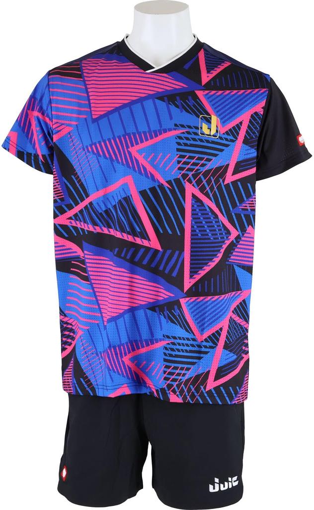 JUIC Table Tennis Game Shirt Table Tennis Blue Pink Size 5661 NEO-J J.T.T.A (Japan Association) Approved, Unisex, (BP), M,