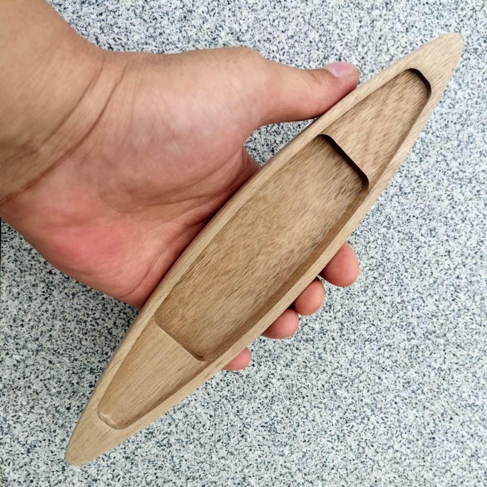 Mini Canoe Fishing Boat Decor Ocean Landscape Boat Model Ornaments Wooden Boat Model  Desk Ornament