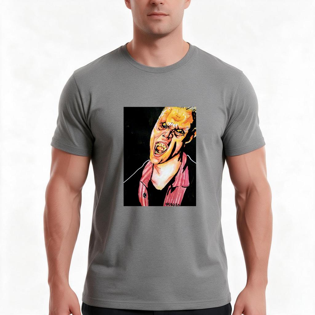 BtVS Death Wish Spike portrait (original) TShirt Summer Casual Cotton Tee Oversized Streetwear Tops Vintage Graphic Print