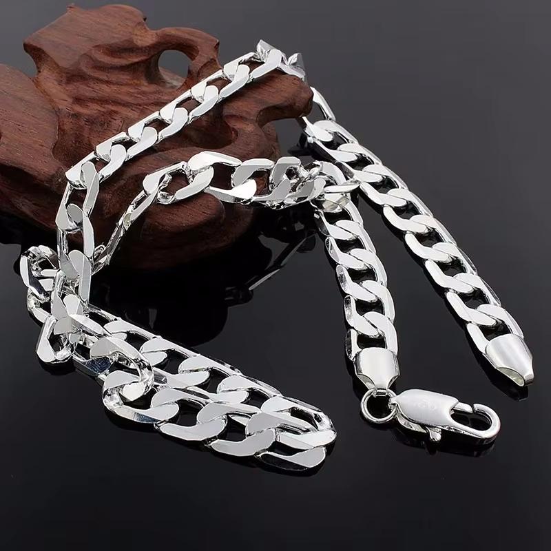 925 Sterling Silver Necklace For Men's Women 16/18/20/22/24 Inches Classic 6mm Chain Luxury Jewelry Wedding Christmas Gifts